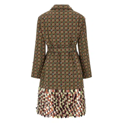 Dries Van Noten Silk Coats In Brown