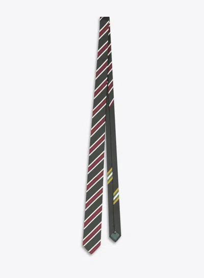 Dries Van Noten Silk Diagonal-striped Necktie In Multi