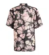 Dries Van Noten Cass Floral Silk Button-up Shirt In Pink