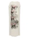 Dries Van Noten Beaded Printed Silk Georgette Gown