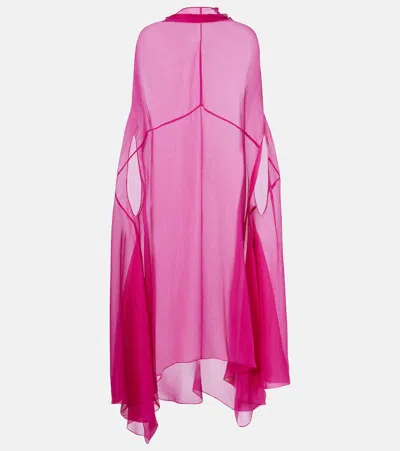 Dries Van Noten Silk Gown In Pink