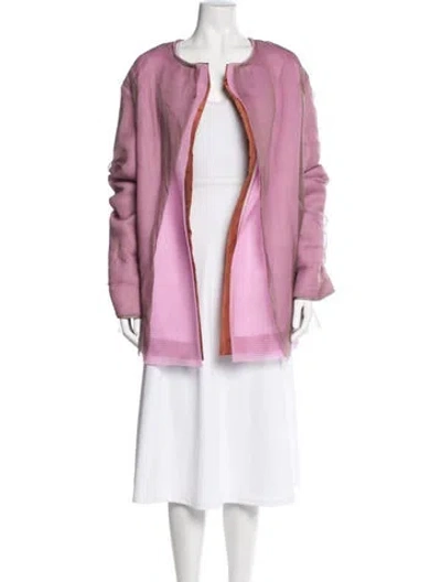 Pre-owned Dries Van Noten Silk Jacket In Pink