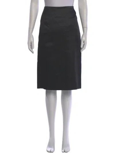 Pre-owned Dries Van Noten Silk Knee-length Skirt In Black
