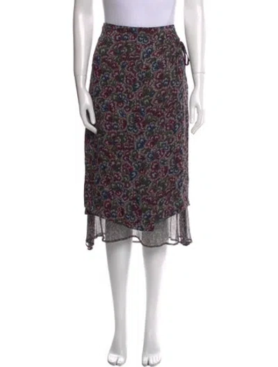Pre-owned Dries Van Noten Silk Knee-length Skirt In Multi