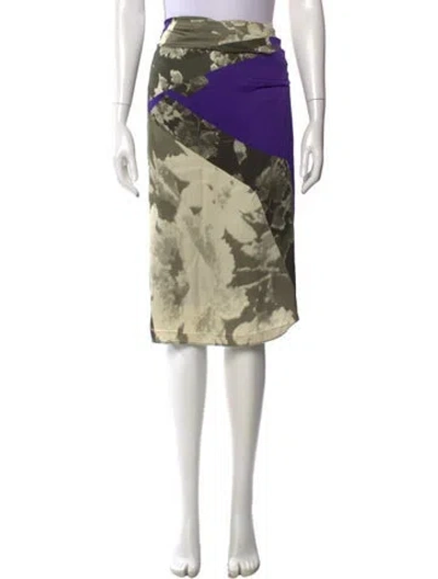 Pre-owned Dries Van Noten Silk Knee-length Skirt In Purple