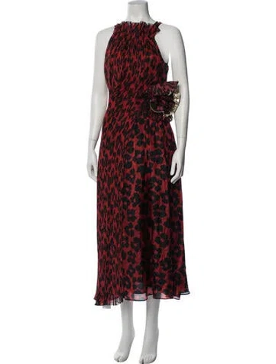 Pre-owned Dries Van Noten Silk Long Dress In Multi