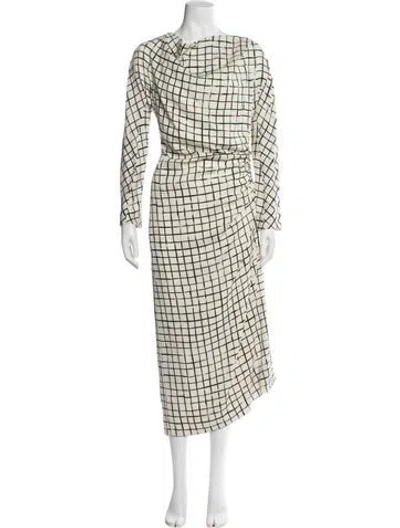 Pre-owned Dries Van Noten Silk Long Dress In White