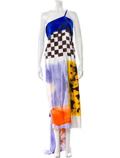 Pre-owned Dries Van Noten Silk Long Dress In White