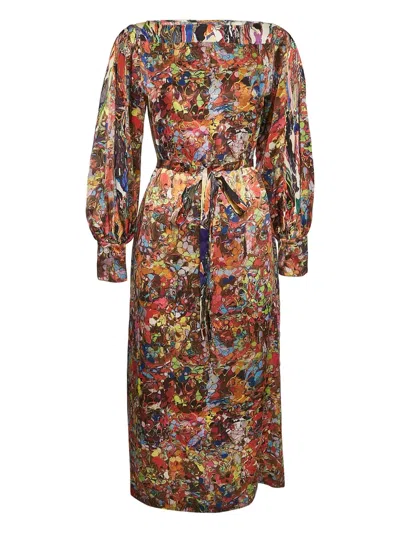 Pre-owned Dries Van Noten Silk Midi Dress