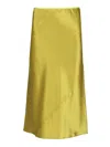 Dries Van Noten Silk Midi Skirt Skirts Green