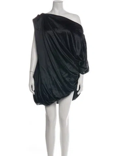 Pre-owned Dries Van Noten Silk Mini Dress In Black