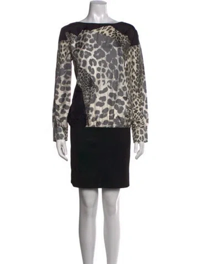 Pre-owned Dries Van Noten Silk Mini Dress In Black