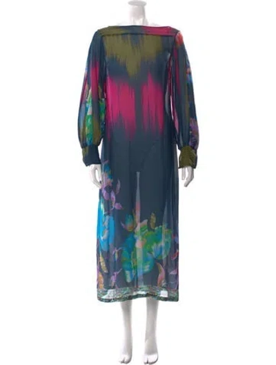Pre-owned Dries Van Noten Silk Mini Dress In Multi
