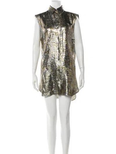 Pre-owned Dries Van Noten Silk Mini Dress In Multi