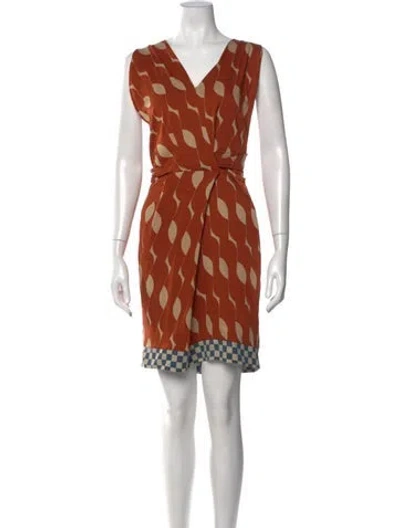 Pre-owned Dries Van Noten Silk Mini Dress In Multi