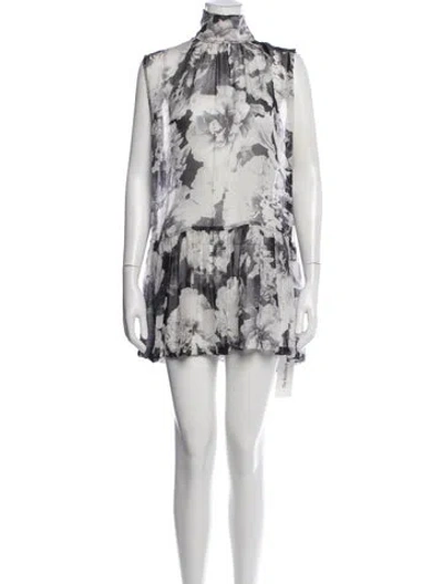 Pre-owned Dries Van Noten Silk Mini Dress In Multicolor