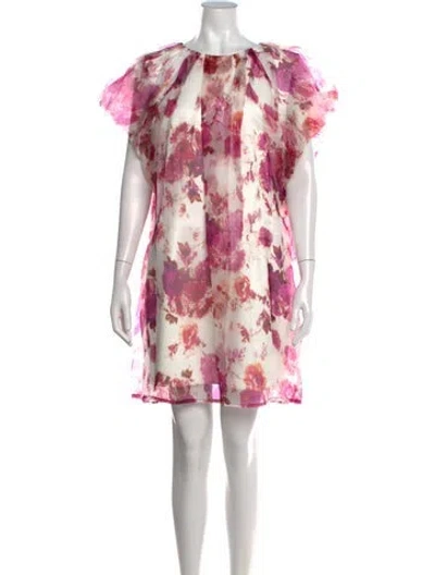 Pre-owned Dries Van Noten Silk Mini Dress In Neutrals