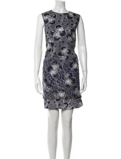 Pre-owned Dries Van Noten Silk Mini Dress In Purple