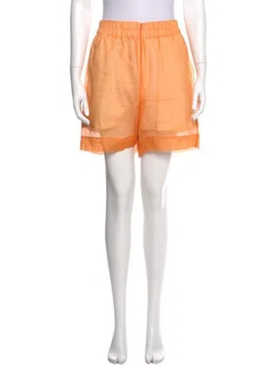 Pre-owned Dries Van Noten Silk Mini Shorts In Orange