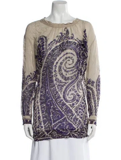 Pre-owned Dries Van Noten Silk Paisley Print Tunic