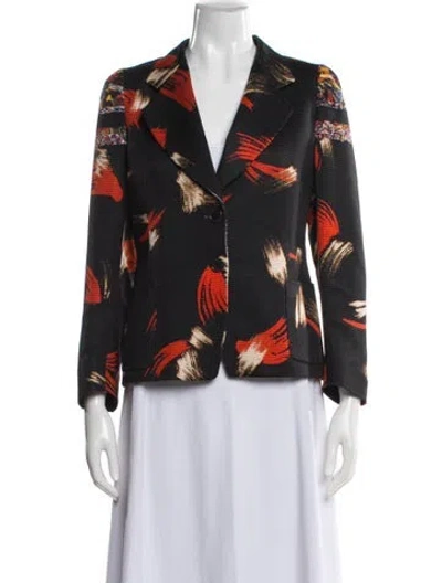 Pre-owned Dries Van Noten Silk Printed Blazer In Multi