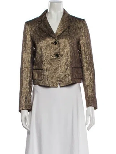 Pre-owned Dries Van Noten Silk Printed Blazer In Multi