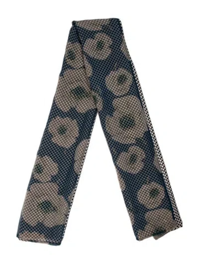 Pre-owned Dries Van Noten Silk Printed Scarf In Black