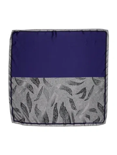 Pre-owned Dries Van Noten Silk Printed Scarf In Gray