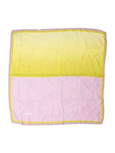 Pre-owned Dries Van Noten Silk Printed Scarf In Pink