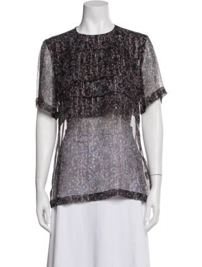 Pre-owned Dries Van Noten Silk Printed Top