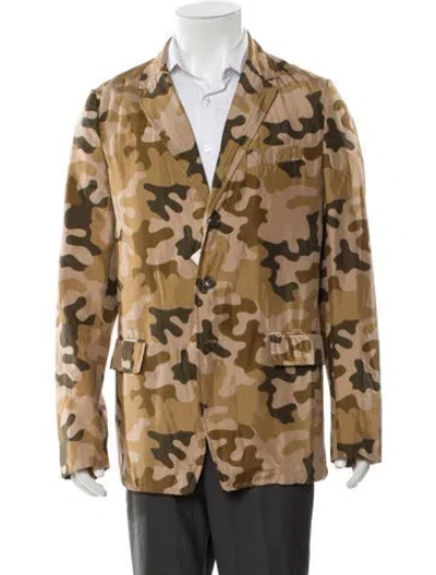 Pre-owned Dries Van Noten Silk Printed Utility Jacket W/ Tags In Neutral