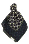 Dries Van Noten Geometric Pattern Silk Scarf With Intricate Detailing In Multi