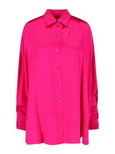 Dries Van Noten Silk Shirt For Women In Pink