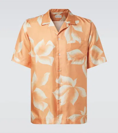 Dries Van Noten Silk Shirt In Orange