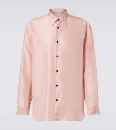 Dries Van Noten Silk Shirt In Pink