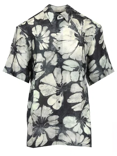 Dries Van Noten Silk Short Sleeve Shirt Shirts Multicolor