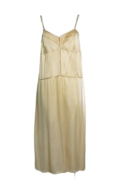 Dries Van Noten , Silk Slip Dress In Yellow