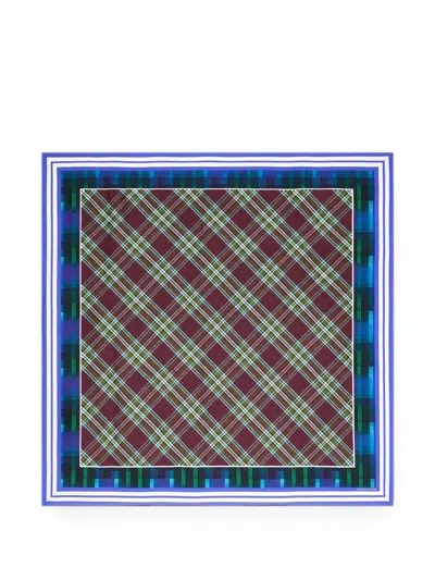 Dries Van Noten Silk Square Scarf In Purple