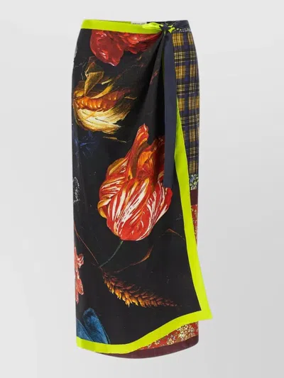 Dries Van Noten Silk Wrap Skirt