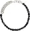 Dries Van Noten Stone Chain Necklace In 900 Black