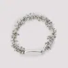 Dries Van Noten Silver Embroidered Necklace In Silver