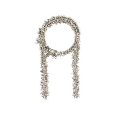Dries Van Noten Beaded-chain Necklace In Silver