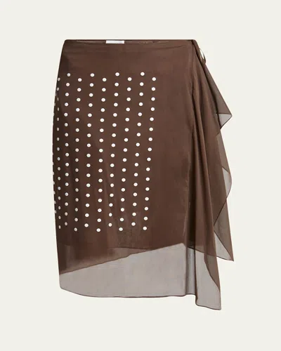 DRIES VAN NOTEN SIMA DOT PRINT WRAP SKIRT