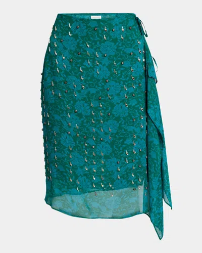 DRIES VAN NOTEN SIMA EMBELLISHED WRAP SKIRT