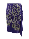 Dries Van Noten Sima Viscose Skirt With Sequins In Purple