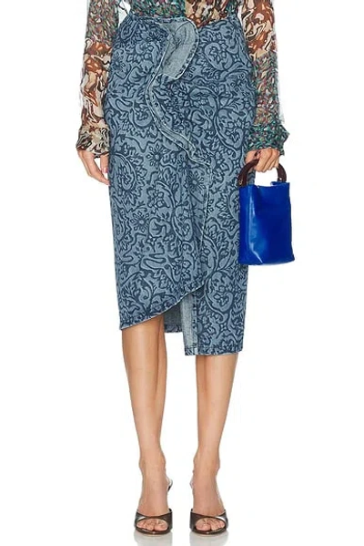 Dries Van Noten Sinas Skirt In Blue