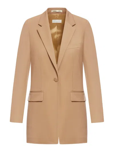 Dries Van Noten Long-sleeved Suit Coat In Brown