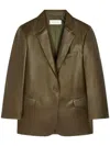 Dries Van Noten Single-breasted Blazer In Green