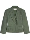 Dries Van Noten Single-breasted Blazer In Green