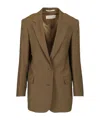 Dries Van Noten Basti Oversized Mohair Wool Jacket In Green